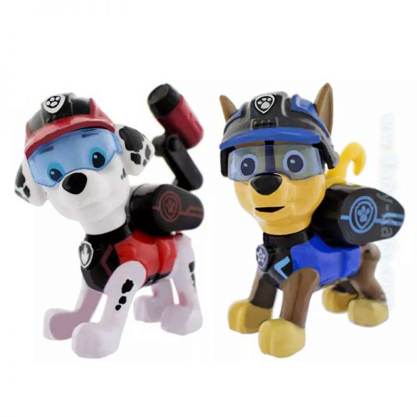 عروسک های فیگور سگ های نگهبان همراه با وسایل