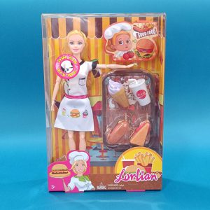 عروسک باربی همراه با وسایل فروشگاهی