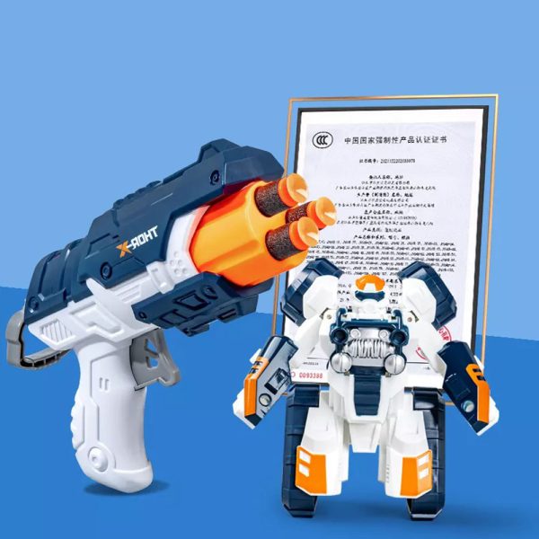 تفنگ تیر فومی همراه با ربات ترنسفورمرز