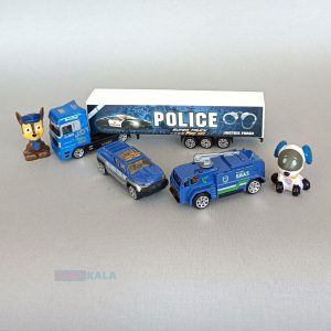 اسباب بازی ماشین پلیس همراه با کامیون