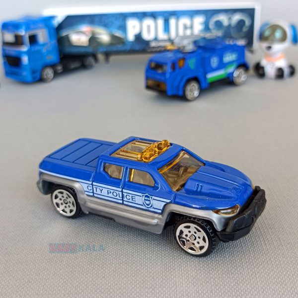 اسباب بازی ماشین پلیس همراه با کامیون